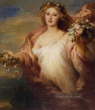 春の王家の肖像画 フランツ・クサヴァー・ウィンターハルター Oil Paintings